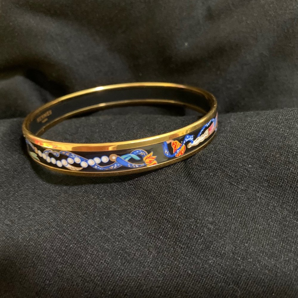 Hermes Enamel Bangle Bracelet - Authentic
